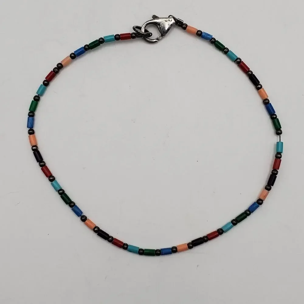 Silpada Pride Multi-colored Beaded Sterling Silver 9.25